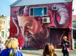 Mural by Smug in Frankston during a street art tour