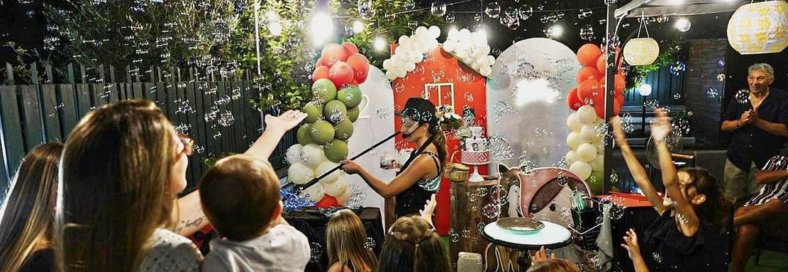 bole di sapone magia spettacolo comunione