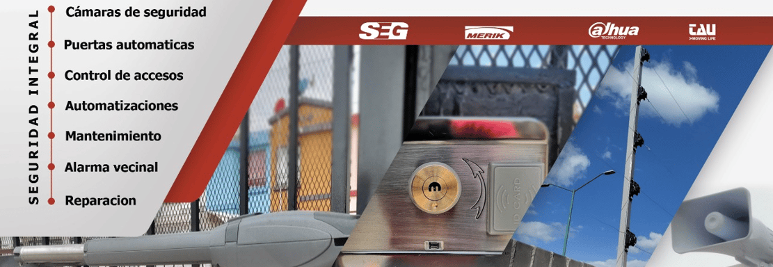 servicios de cámaras de seguridad, automatizaciones, chapas de seguridad, mantenimientos, alarmas