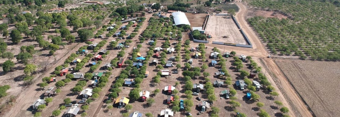Vista aérea do parque de vaquejada vitória em cristo em pacajus ceará