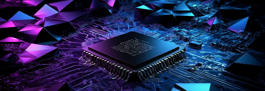 a computer chip on a computer processor