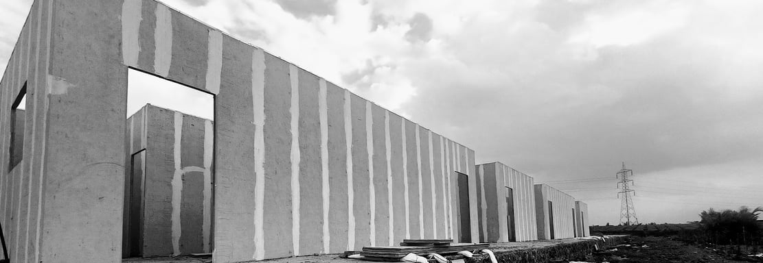 Rooms built using readymade cement wall panels