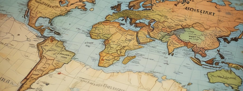 a map of the world with a map of the world