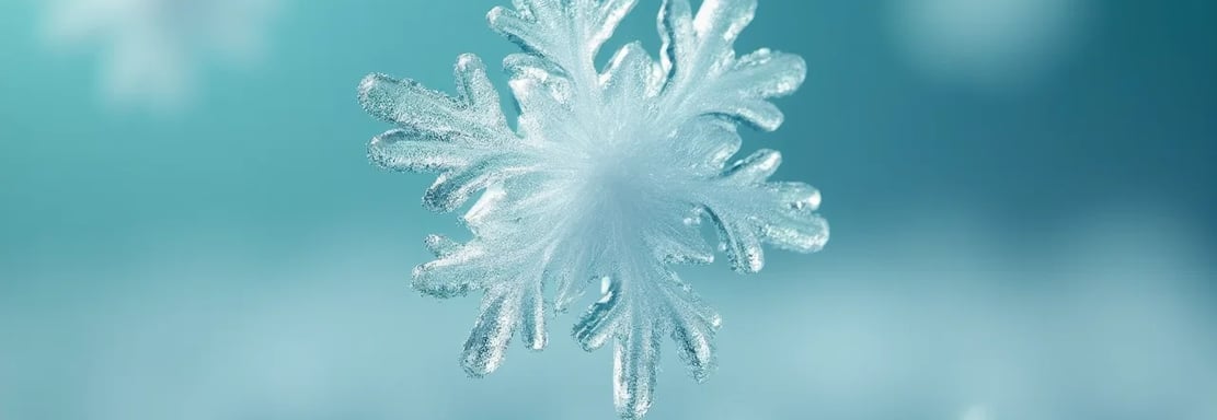 Dry ice Blasting Ice Snowflake
