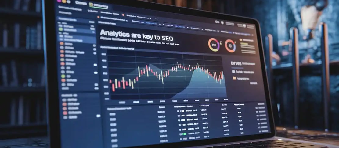 computer screen showing web analytics