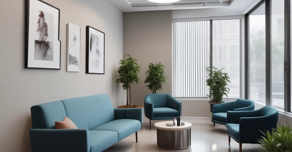 Trendy professional office waiting room