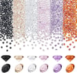 PH PandaHall Cubic Zirconia Stones, 720pcs 6 Colors Diamond Shape Small Loose CZ Stones 2mm Faceted 