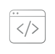 a computer screen with a webpagel icon on it