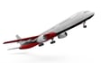 a large jetliner flying in the air