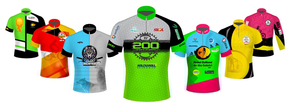 Camisas para grupos e eventos de ciclismo e mountain bike