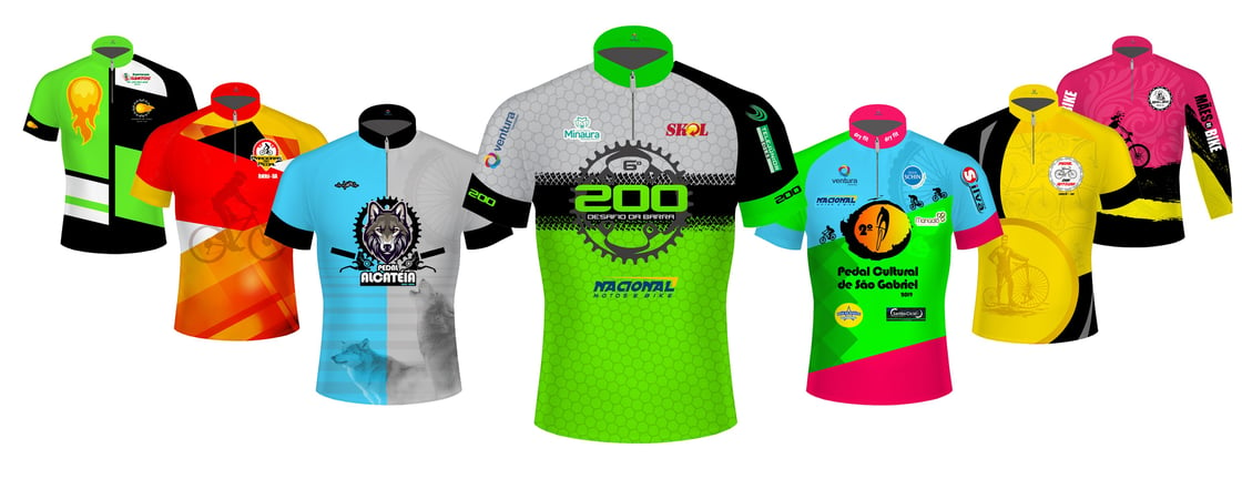 Camisas para grupos e eventos de ciclismo e mountain bike