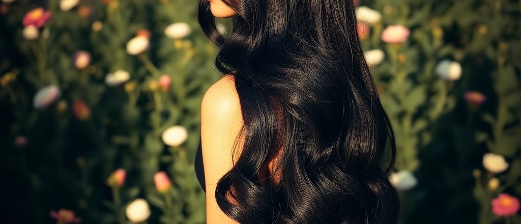 long black wavvy hair