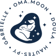 Logo macaron Omamoon Gabrielle Doula Hautes-Pyrénées