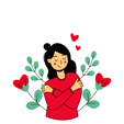 femme sui est aimé et soutenu