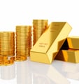 gold bars and coins