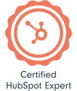 A certified hubspot logo