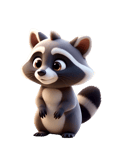 Cute raccoon mascot named Rocco