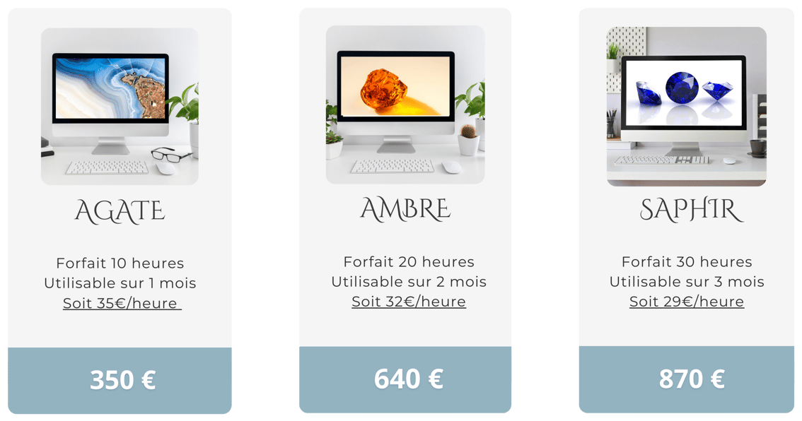 Tarifs forfait secrétaire indépendante