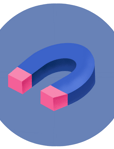 A blue magnet