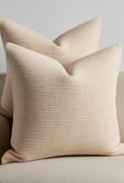 Cream boucle throw pillows