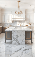 Marble and quartz countertops