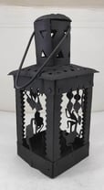 "handcrafted wrought iron tribal-style designer hanging lamp-For international dispatch"