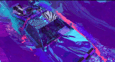 Neon aesthetic racing animation - surreal textures and glowing trails