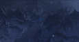 3D animation frame - DeLorean driving through the mountain road at night