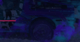 3D Side view showing second wheel rolling in smoke-heavy trail