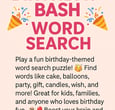Birthday Word Search