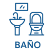 Ícono azul que representa baño completo con lavabo e inodoro, imagen ilustrativa