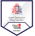 City&Guilds certification badge for scent detection dog handler