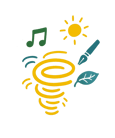 a spiralle with music notes and music notes