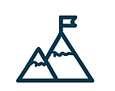 a mountain top with a flag on it