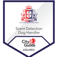 City&Guilds certification badge for scent detection dog handler