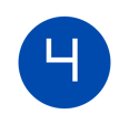 a blue and white sign with the letter h on it