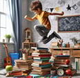 enfant qui saute ,enfant TDAH  hyperactivité 