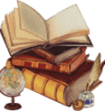 Icon representing history tuition availability with a historical book and a quill