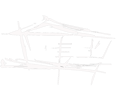 a black and white drawing of a house