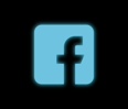 blue glowing facebook icon