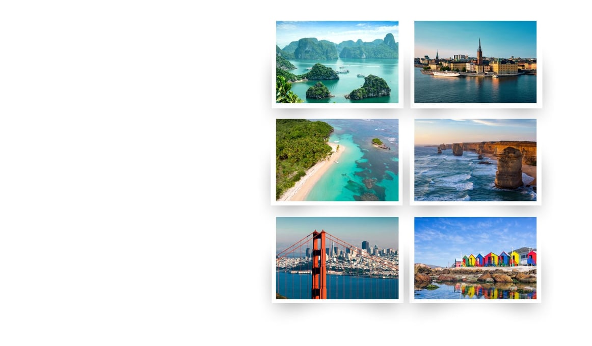 Imagem de fundo destacando os continentes explorados no blog de viagens