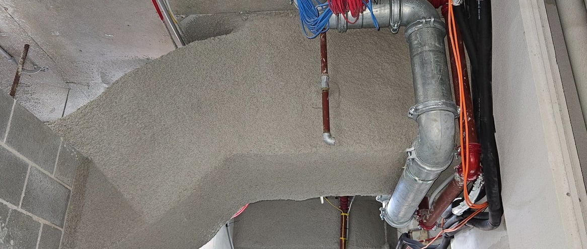 Vermiculite, Fire Spray on duct