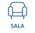 Ícono azul que representa parte de la sala con un sillon, imagen ilustrativa