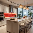office kitchen with some red details 