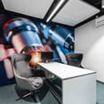 sala reuniones con grafico corporativo de Zeiss