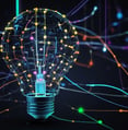a light bulb bulb with a glowing bulb inside representing the service for Keyword research we offer