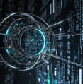 a futuristic looking computer representing our content creation and optimization