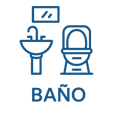 Ícono azul que representa baño completo con lavabo e inodoro, imagen ilustrativa