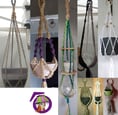 suspensions de plantes en macramé