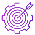 A target within a gear edge